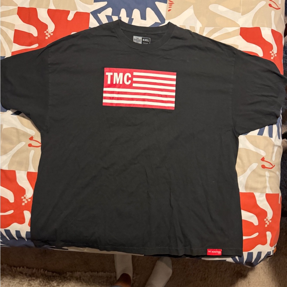 The Marathon Clothing Black Tee with Red Graphic